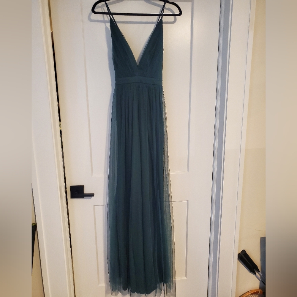 Lulus- Hunter Green Backless Maxi Dress - Picture 6 of 6